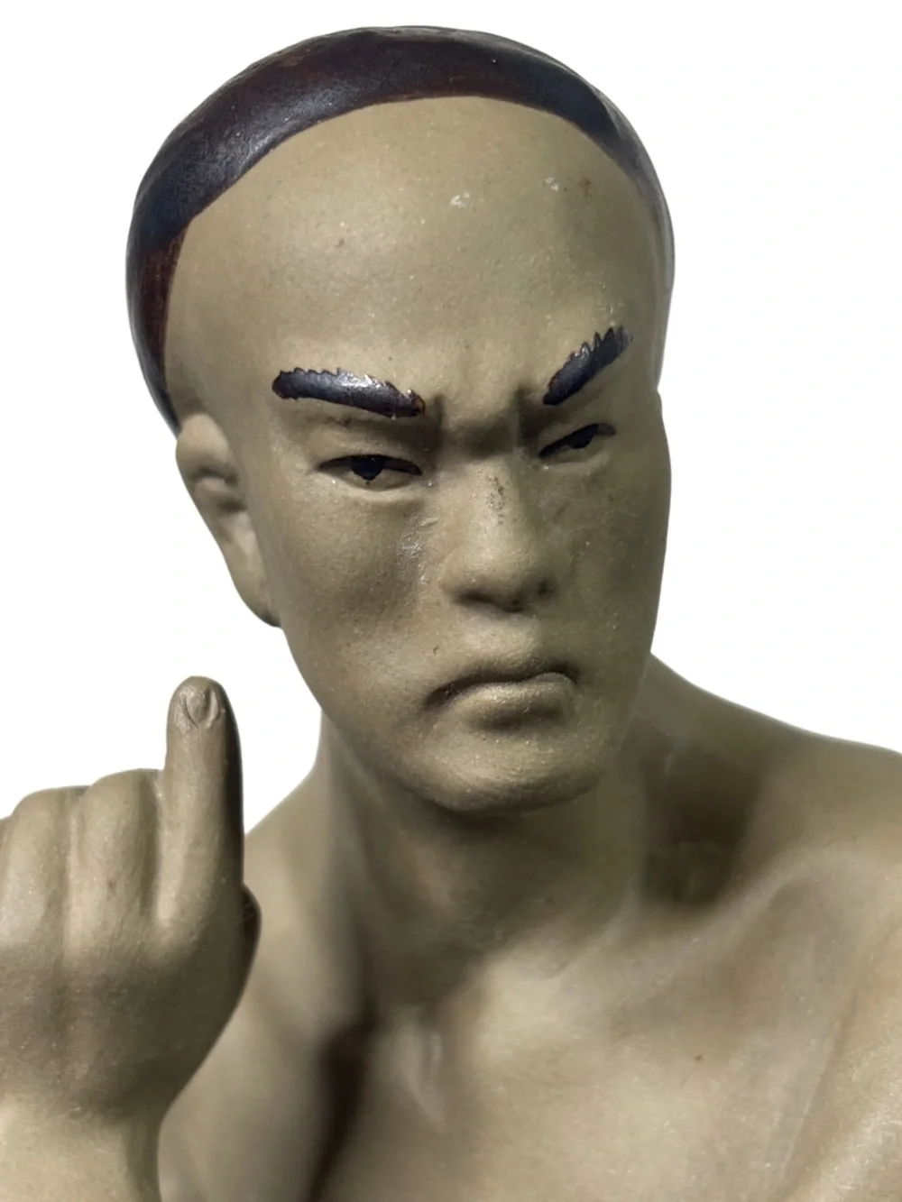 Vintage Chinese Shiwan mudman kung fu figurine. #22